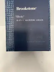 Brookstone Bob 5-In-1 Wobble Clock Silver New In Box Interactive Timer Battery