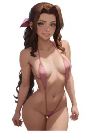 1727 Aerith Sticker, Waterproof, Laminated, Waifu, Sexy