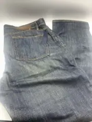 ELIE TAHARI Blue Denim Jeans Size 38 Button Fly Stitch Patch Nwt