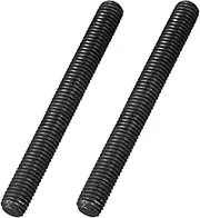uxcell 5/8" x 5.7" Fully All Threaded Rod, 2Pcs B7 Alloy Steel Long Threaded Screw Right Hand Threads Fully Studding Rod Bar for Furniture Mounting Assembly Fastening, Black