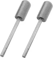 Ipetboom 2pcs Nail Polisher Drill Bits Cuticle Carbide Nail Drill Bit Drill Nail Bits Flat Nail Drill Bit Cuticle Clean Nail Drill Bit Cuticle Clean Drill Bit Silver Plastic