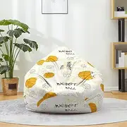 Morbuy Bean Bag Cover 3D Fitness Basketball Sofa Cover Lazy Lounger Bean Bag No Filler Detachable Washable Puff Sofa Lounge Recliner Sac for Indoor Outdoor (XL,Graffiti)
