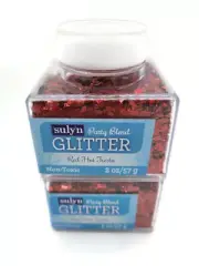Sulyn Party Blend Glitter Red Hot Fiesta 2 oz Container LOT OF TWO Free Shipping