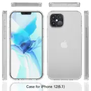 Apple iPhone 12 12pro Clear Phone Case Cover and Tempered Glass Screen Protector