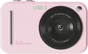 1080P Digital Camera Digital Video Camera 48MP 2.4 Inch IPS Screen Auto Focus 16X Digital Built-in Flash Battery Beauty Filters Birthday Festival Students Teenagers Pink