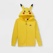 Kids' Pokemon Pikachu Costume Hoodie - Yellow MED NWT