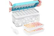 STORFEX 2-Tier Stackable Ice Cube Tray Set - Blue