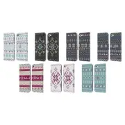 HEAD CASE KNITTED CHRISTMAS PRINTS LEATHER BOOK CASE FOR APPLE iPOD TOUCH MP3