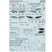 Print Scale 72-282 Decal for airplane 1:72 AH-64 Apache Part 1 Waterslide decals