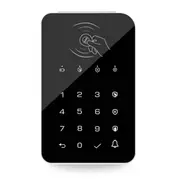 Wireless 433Mhz Touch Keyboard Lock 3Pcs RFID Card Arm or Disarm Ev1527 Encoding for Tuya Smart Home-yezi Black