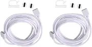 Clearhill 2 Packs 5m 4 - Pin RGB Extension Cable for LED Strips - Connect LED Strip Lights to Controller or Each Other, Ideal for SMD 5050 3528 2835 RGB LED Light Strips
