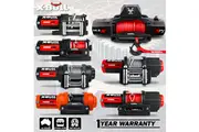 X-BULL Electric Winch 12V 3000LBS Synthetic Rope Wireless remote ATV UTV Boat Trailer