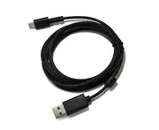 Type-C to USB Cable fo Logitech GPRO X Wireless Gaming Headset TypeC Charging Cord - Black