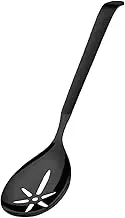 AMEFA Buffet Chafing Dish Spoon, Slotted Serving Spoon, Buffet Spoon, Serving Spoon, Stainless Steel 18/10, Satin Finish, Black, Length: 31.7 cm