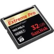 Sandisk Extreme Pro 32 Gb Compactflash [cf] Card - 160 Mbps Read - 150 Mbps