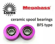 (2) 5x11x4 & 3x8x4 ABEC-7 Air BFS Micro Ceramic Spool Bearings DAIWA MEGABASS