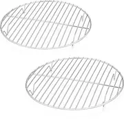 10½ Inch Round Cooling Cooking Racks, E-far Stainless Steel Round Steaming Baking Rack Set of 2, Multi-Purpose for Canning Air Fryer Instant Pot Pressure Cooker, Dishwasher Safe