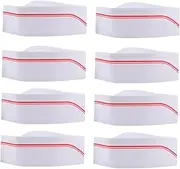 [BESTYASH] 50pcs Paper Chef Hat Paper Chef Hats Kitchen Head Heat Scrub Cap Cap Men Red