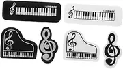 SEWACC 6pcs Music Note Erasers for Cute Back to School Supplies Pull Apart Fall Erasers Classroom Rewards Student Prizes Individually Wrapped for Music Lovers
