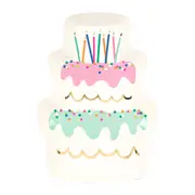 Birthday Cake Small Paper Plates (Pack of 8)