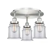 Innovations Lighting 916-3C-11-18 Canton Flush Canton 3 Light - Nickel