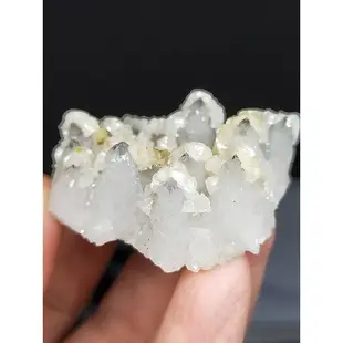 江西 亮皮水晶 白雲石 白雪蓋頂 晶亮cc