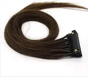 20" 6D Hair Extensions 6D Human Hair Extensions for Fast Hair Extension High End Connection Technology Human Hair Extensions 4 Rows,Brass,50CM(20 INCH)
