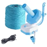 Automatic Yarn Ball Winder, 10 Ounce Capacity, Electric Yarn Ball Winder Knitting Tool Supplies Blue