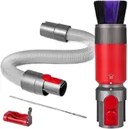Dusting Brush + Flexible Extension Hose Compatible for Dyson V7 V8 V10 V11 V15 Vacuum Cleaner Self-Cleaning Soft Bristles Parts