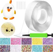 Upgrade Nano Tape Bubble Kit, Double Sided Tape Plastic Bubble,elastic Tape New 0.02cm*0.5cm*500cm