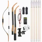 Archery Traditional Recurve Bow 20-35lbs Takedown Woode Horsebow Hunting Target