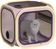 Cat Dry Box for Grooming, Dry Cage for Dogs and Cats - Portable Grooming Cabin Anti Hair Fly for Small Medium and Large Dogs Puppies Kittens Outdoor and Home