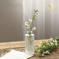 在飛比找momo購物網優惠-【Floral M】羅馬玻璃貝莉小高圓花瓶(花瓶/插花/玻璃