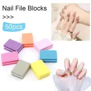 50PCS Mini Nail File Block Sanding And Polishing Nail Care Tools Sponge Ped GXM