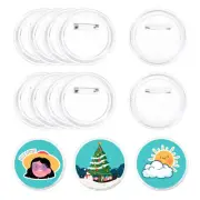 12Pcs Acrylic Sewing Buttons Pin Clear 2.28" Button Maker Badges