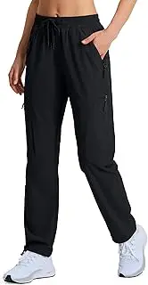 [Hugut] Women's Hiking Pants Quick Dry Lightweight Cargo Pants UPF 50 Water Resistant Zipper Pockets for Golf Travel Work Camping