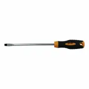 8mm Flat Head Slotted Blade Screwdriver Magnetic Tip 200mm Rubber Handle