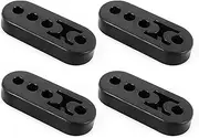 4PCS Car Rubber Exhaust Hanger, 0.47" 4 Holes Adjustable Muffler Hanger, Exhaust Insulator Bushing Shock Absorber Bracket, Universal High-Density Tailpipe Damping Hanger