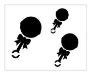 Baby Rattle Stencil Toy Infant Noise Maker 8" x 10" Reusable Sheet S1154