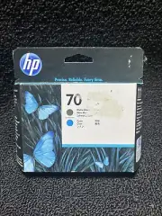 Genuine HP 70 Matte Black & Cyan Printhead C9404A Date: March 2019