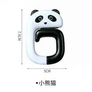 Animal Bag Holder Hook (various designs) Panda - Black & White - One Size