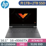 HP VICTUS GAMING 16-R0066TX(I5-13500HX/16G/1TB+2TB SSD/RTX4070/W11/FHD/16.1)特仕筆電