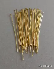 2" ~ 24g Wire Wrapper Brass Headpin Flat Head. Made in USA.