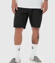 Volcom Mens Revel Stretch Cargo Shorts in Black - Size 30 - Brand New