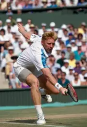 Boris Becker of Germany at Wimbledon July 1991 Becker lost the fin- Old Photo
