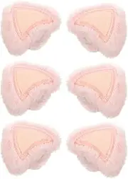 6pcs Plush Cat Ear Headwear Rabbit Hair Clips Bunny Ears Pink Bunny Ears Headband Cat Ears Hair Clip Rabbit Ear Hair Clip Girl Hair Barrette Rabbit Headdress Charm