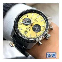 在飛比找Yahoo!奇摩拍賣優惠-SEIKO ALBA 44MM 三眼計時石英男錶-萊姆黃☆公