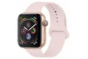 [Gadget & Gear Australia] For Apple Watch iWatch Series SE 44mm Silicone wristband Loop Strap wrist Band (Pink Sand - Large Size)