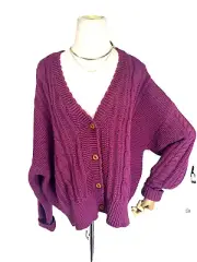 Sundance Womens Cable Knit Cardigan Sweater Size XXL Avalee Button New w/tag