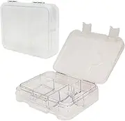 Clear Kid-Friendly Easy Clean Bento Lunchbox by My Family - Leakproof, Durable, BPA-Free - Fits Cooler Bag - Dishwasher Safe